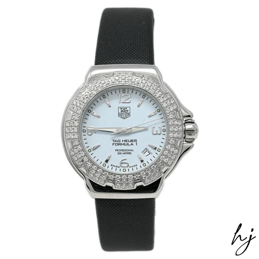 Tag Heuer Ladies Formula 1 Quartz Stainless Steel 37mm White Stick & Arabic Numeral Watch Reference #: WAC1215