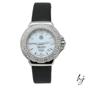 Tag Heuer Ladies Formula 1 Quartz Stainless Steel 37mm White Stick & Arabic Numeral Watch Reference #: WAC1215
