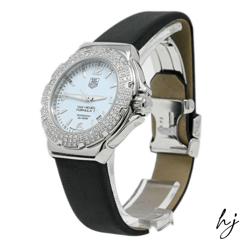 Tag Heuer Ladies Formula 1 Quartz Stainless Steel 37mm White Stick & Arabic Numeral Watch Reference #: WAC1215