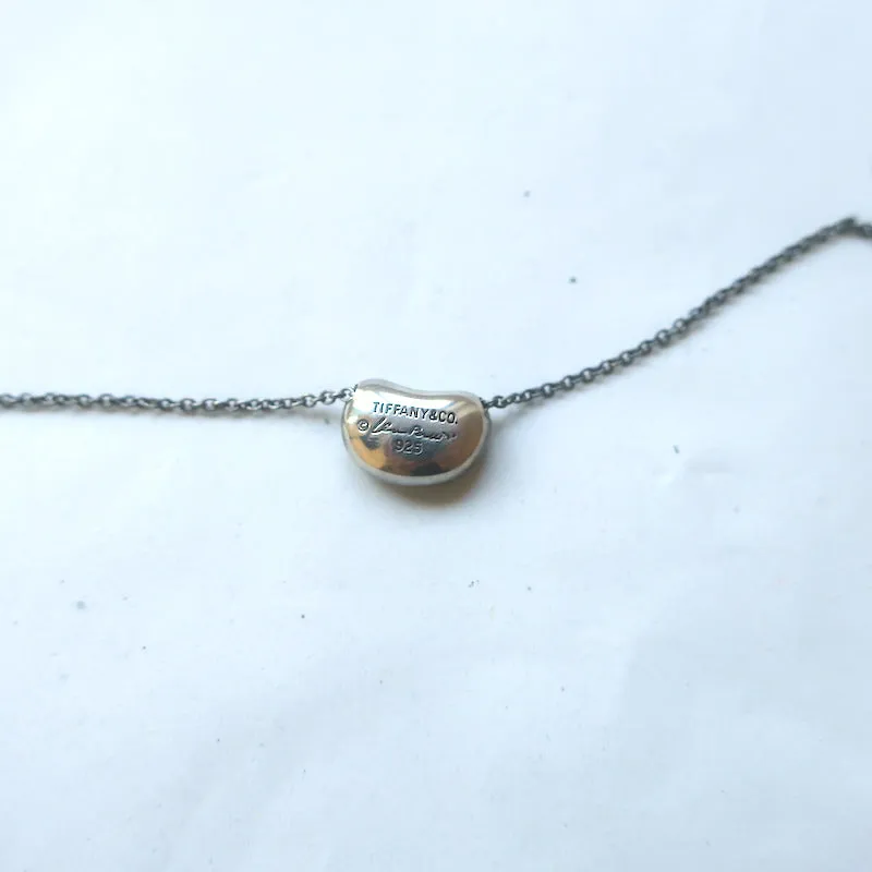 Tiffany & Co. Elsa Peretti Bean Pendant Necklace Sterling Silver