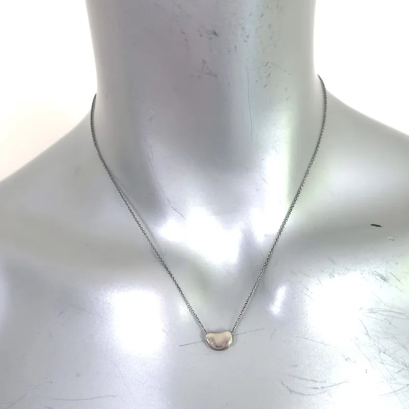 Tiffany & Co. Elsa Peretti Bean Pendant Necklace Sterling Silver