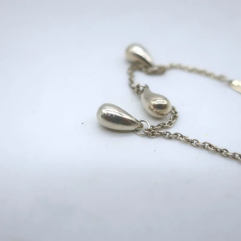 Tiffany & Co. Elsa Peretti Five Teardrop Charm Bracelet Sterling Silver