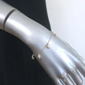 Tiffany & Co. Elsa Peretti Five Teardrop Charm Bracelet Sterling Silver