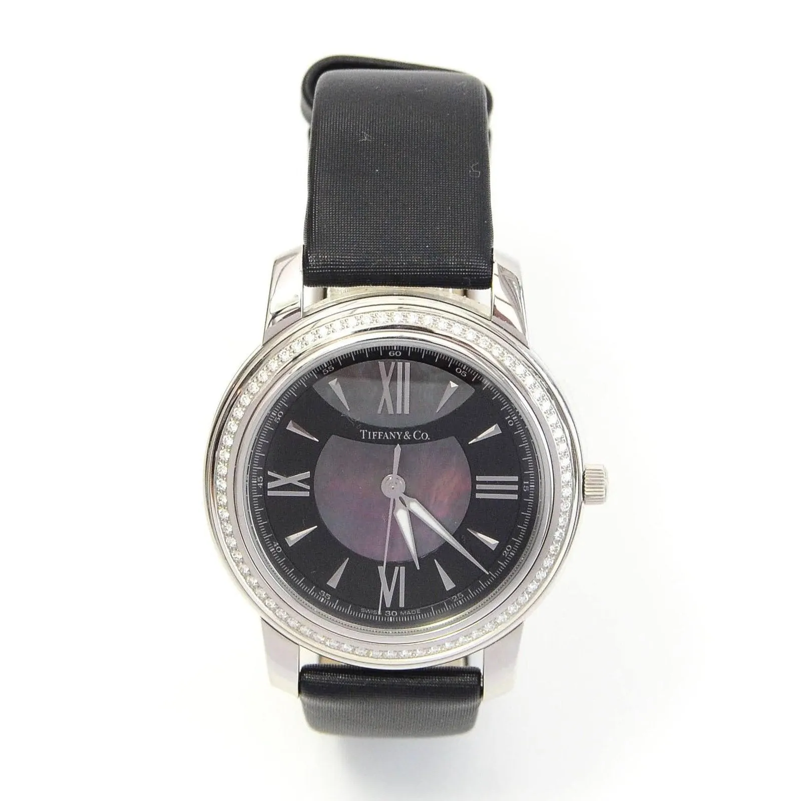 Tiffany & Co T10025020 Diamond & Black Mother of Pearl 37mm Womens Watch