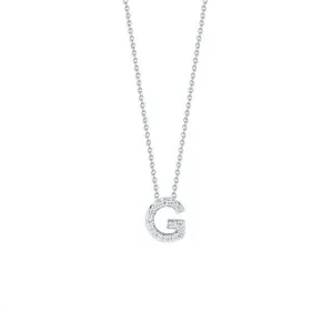 Tiny Treasures Diamond Love Letter "G" in White Gold