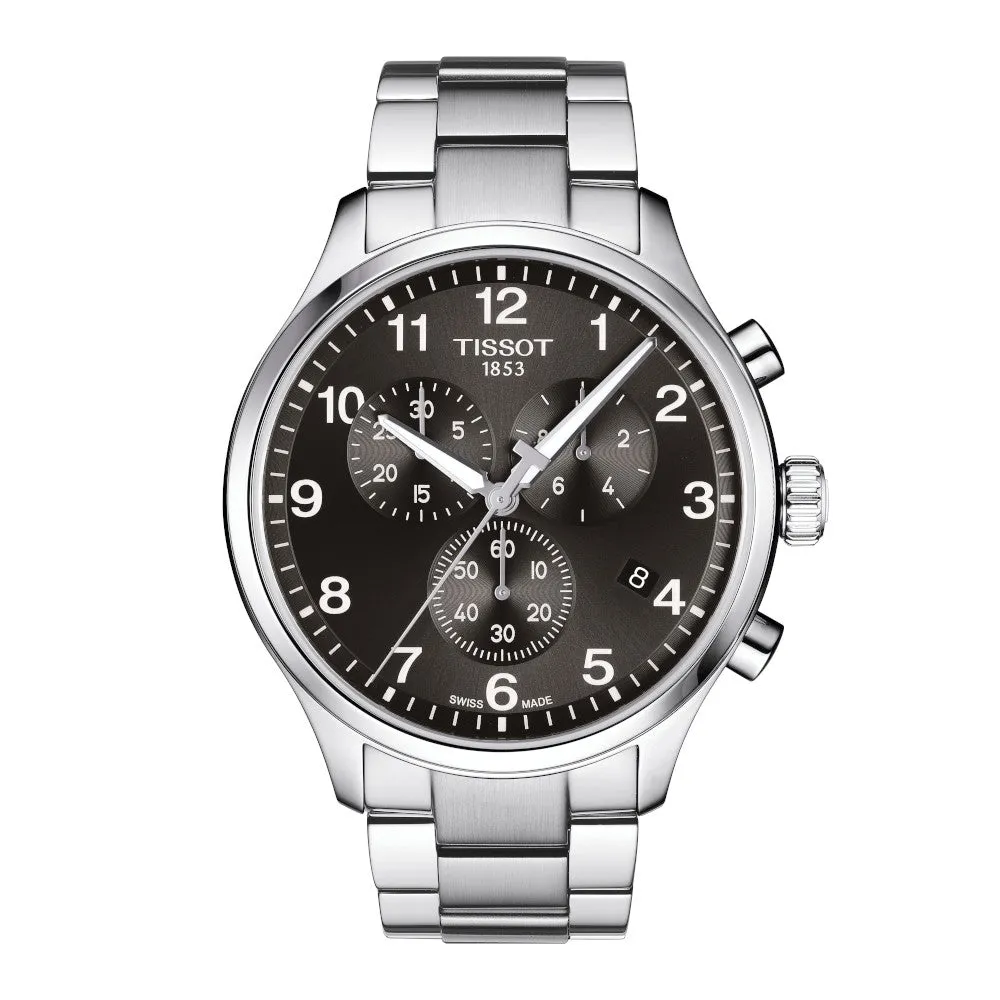 Tissot Chrono XL Classic Mens Stainless Steel Black Dial Watch
