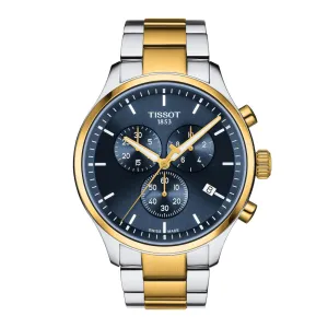 Tissot Chrono XL Classic Mens Two Tone Blue Dial Watch