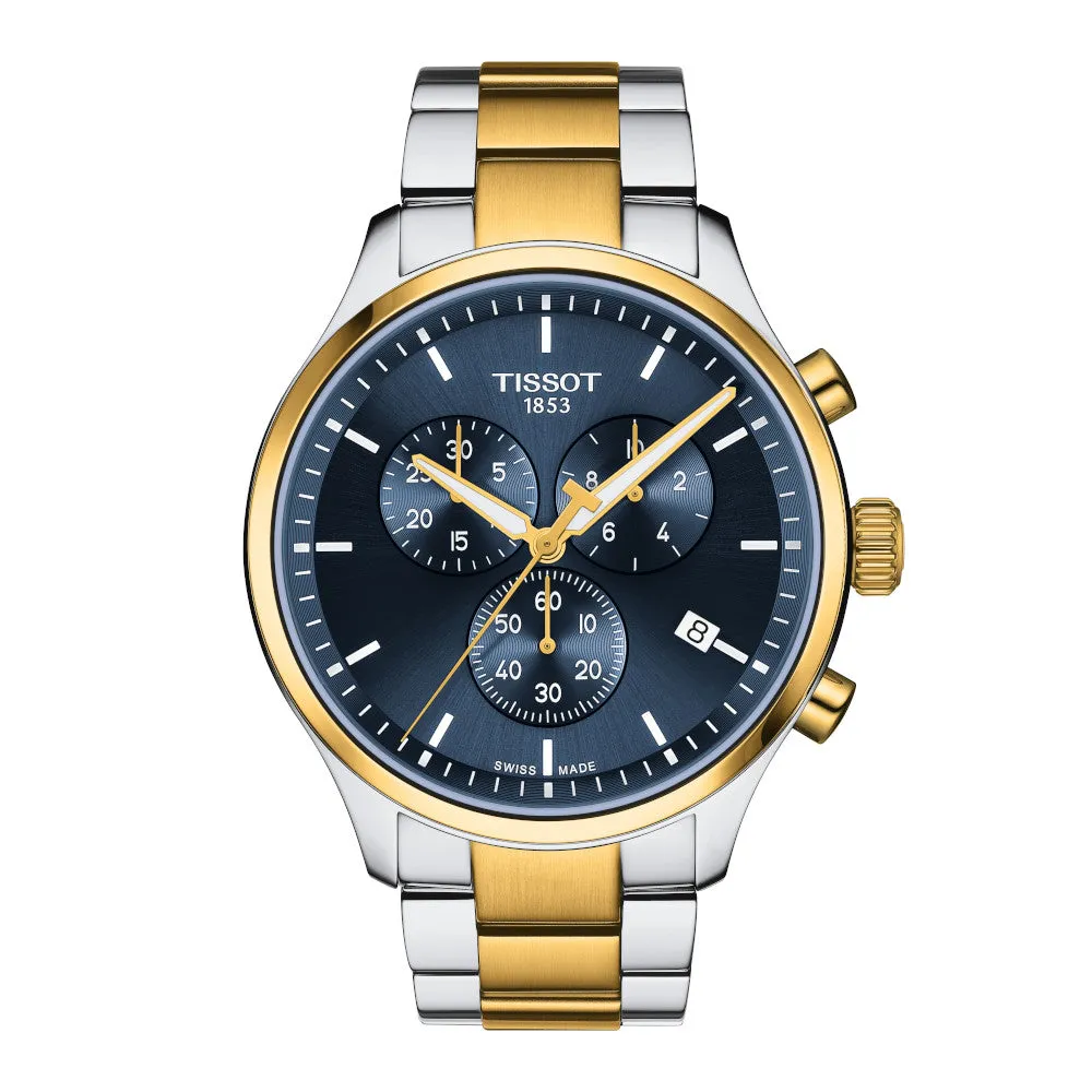 Tissot Chrono XL Classic Mens Two Tone Blue Dial Watch