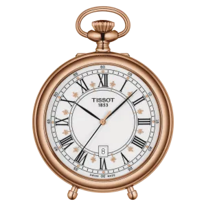 Tissot Clock Pocket Stand Alone 49.6mm Steel Pvd Pink Man Quartz T866.410.99.013.01