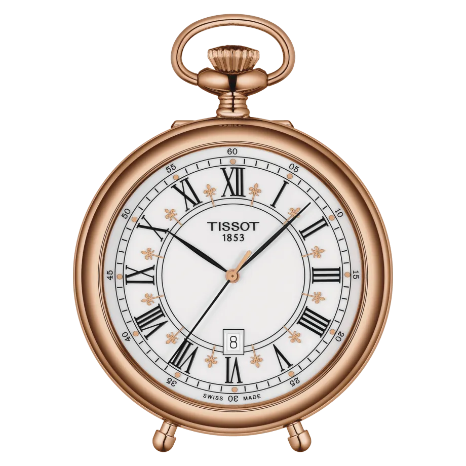Tissot Clock Pocket Stand Alone 49.6mm Steel Pvd Pink Man Quartz T866.410.99.013.01