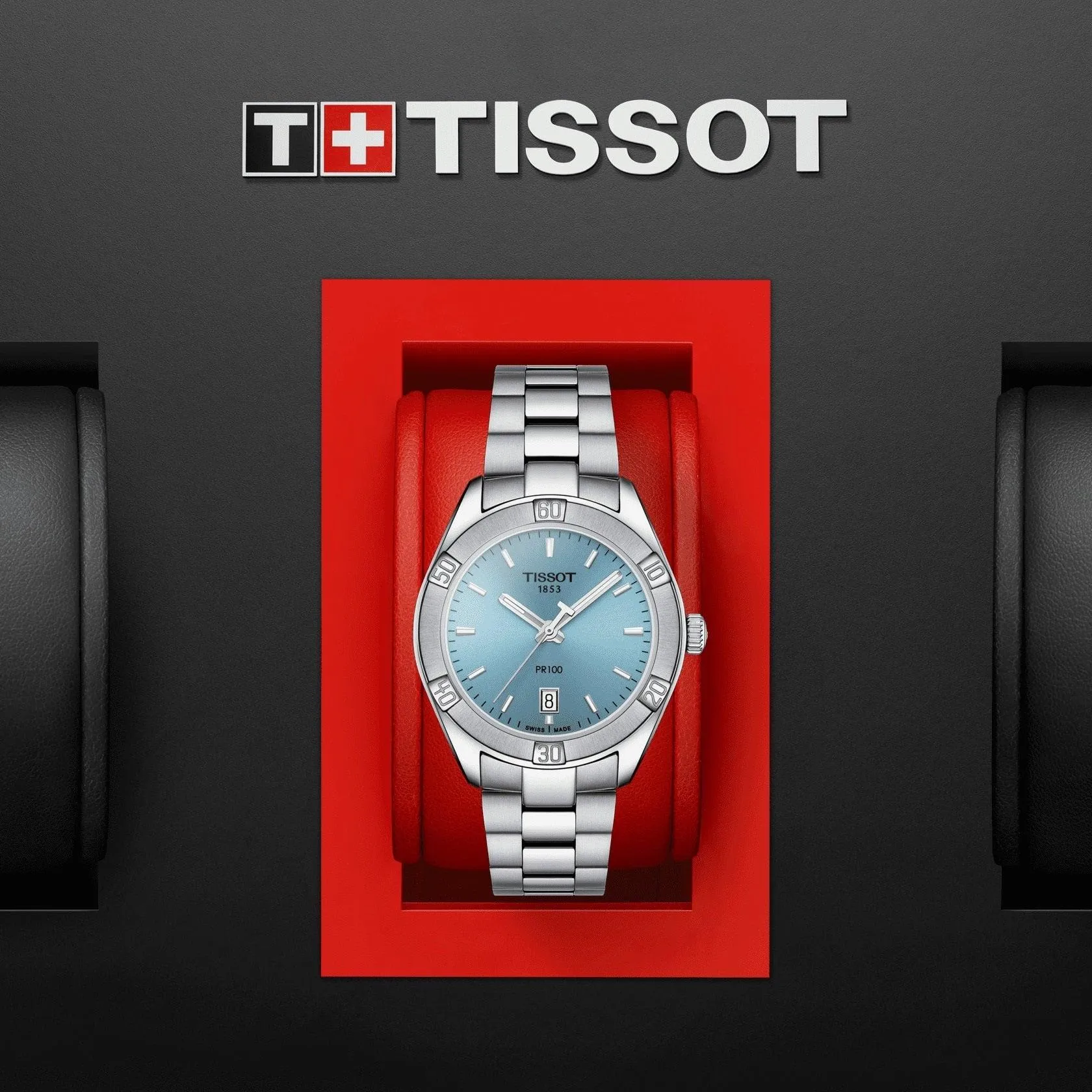 Tissot Clock Pr 100 Lady Sport Chic 36mm Azzurro Quartz Steel T101.910.11.351.00