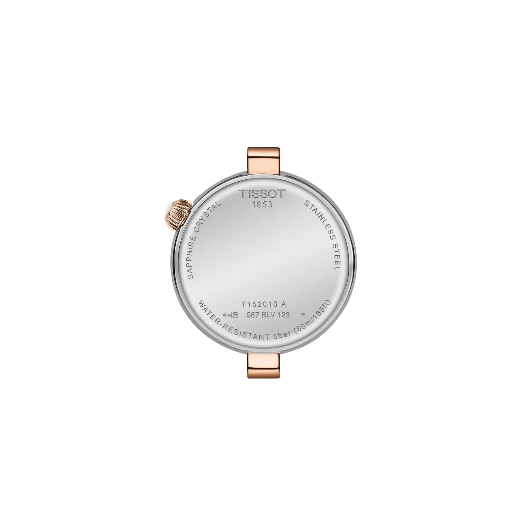 Tissot Desir Ladies Stainless Steel and Rose Gold Mother of Pearl Dial Watch