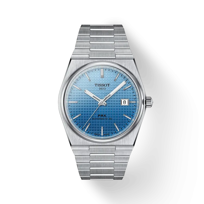 Tissot PRX Powermatic 80, Ice Blue Chameleon Dial, 40mm (T1374071135101)