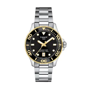 Tissot Seastar 1000 Two Tone Black Dial Watch