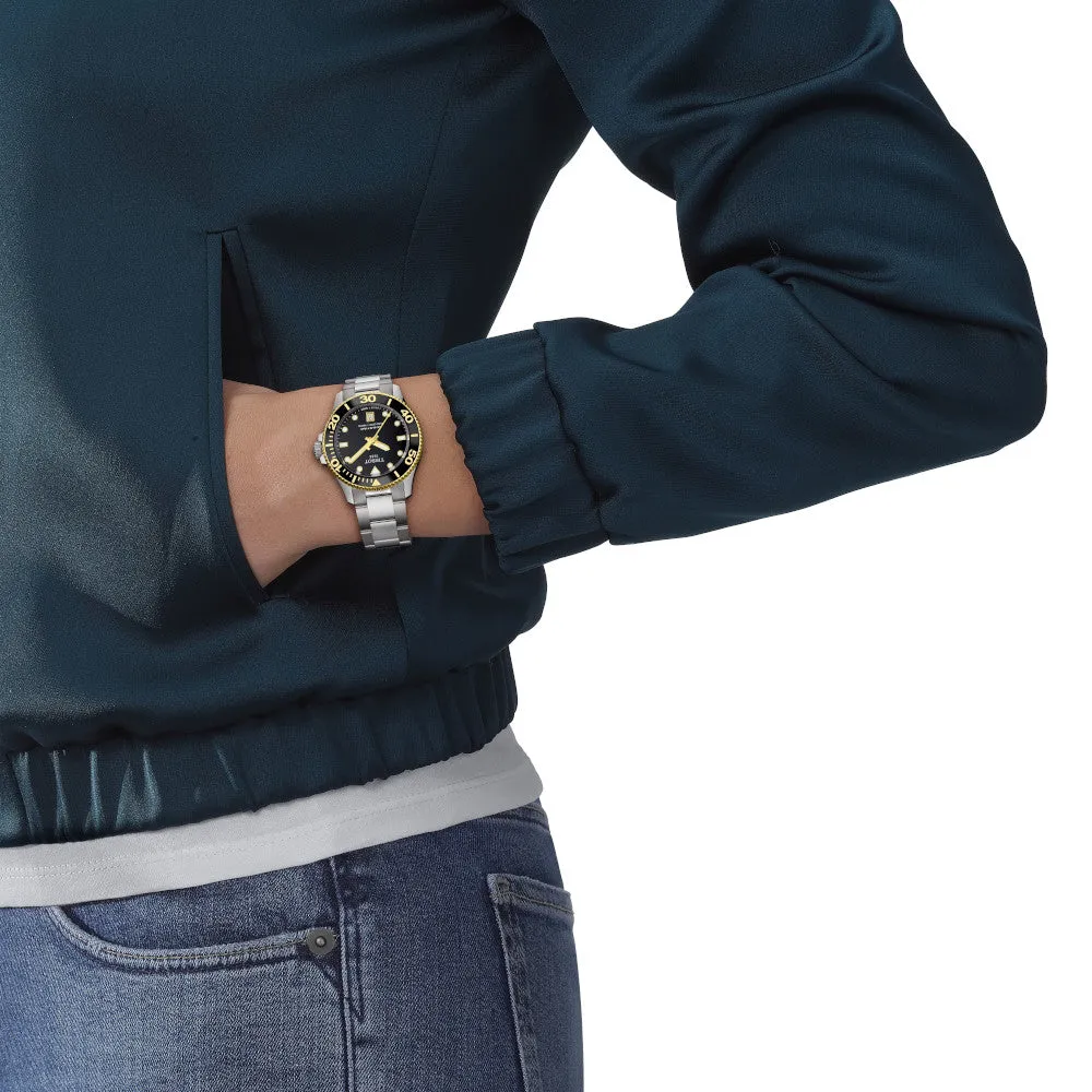 Tissot Seastar 1000 Two Tone Black Dial Watch