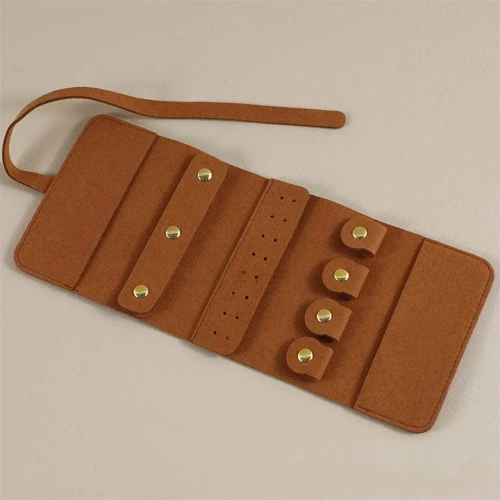 Travel Portable Jewelry Organizer Roll Foldable Jewelry Case for Bracelet Ring Necklaces Earring Jewelry Storage Bag Travel Bags