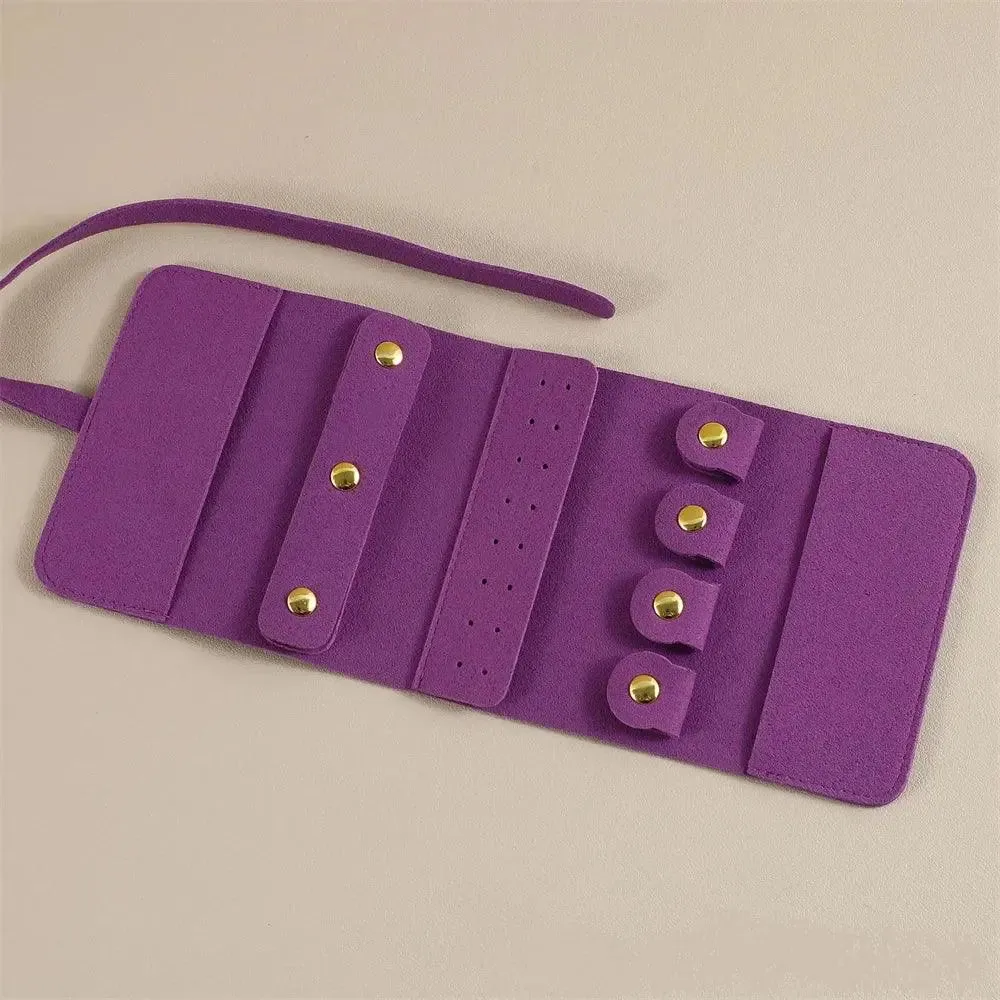 Travel Portable Jewelry Organizer Roll Foldable Jewelry Case for Bracelet Ring Necklaces Earring Jewelry Storage Bag Travel Bags