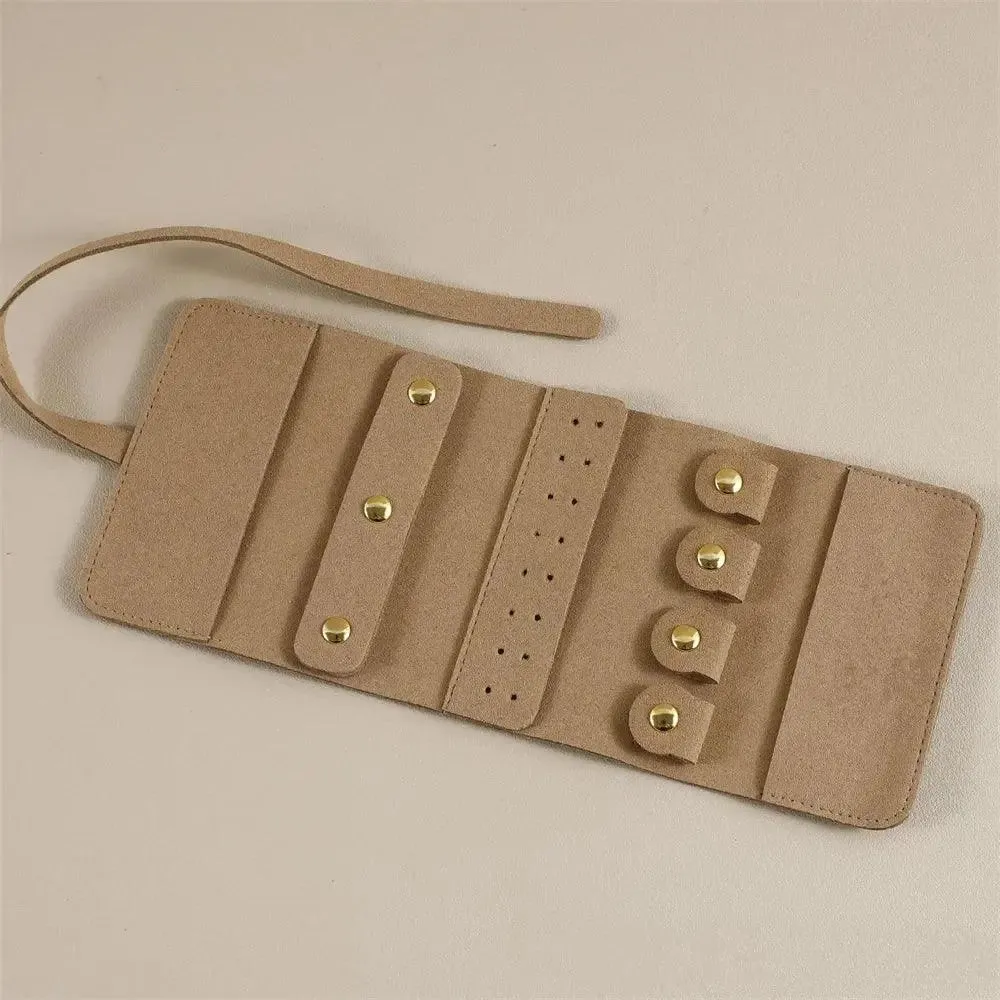 Travel Portable Jewelry Organizer Roll Foldable Jewelry Case for Bracelet Ring Necklaces Earring Jewelry Storage Bag Travel Bags