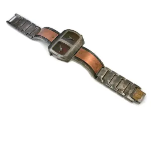 Two Time Zones Copper Watch, Multi Color Dials