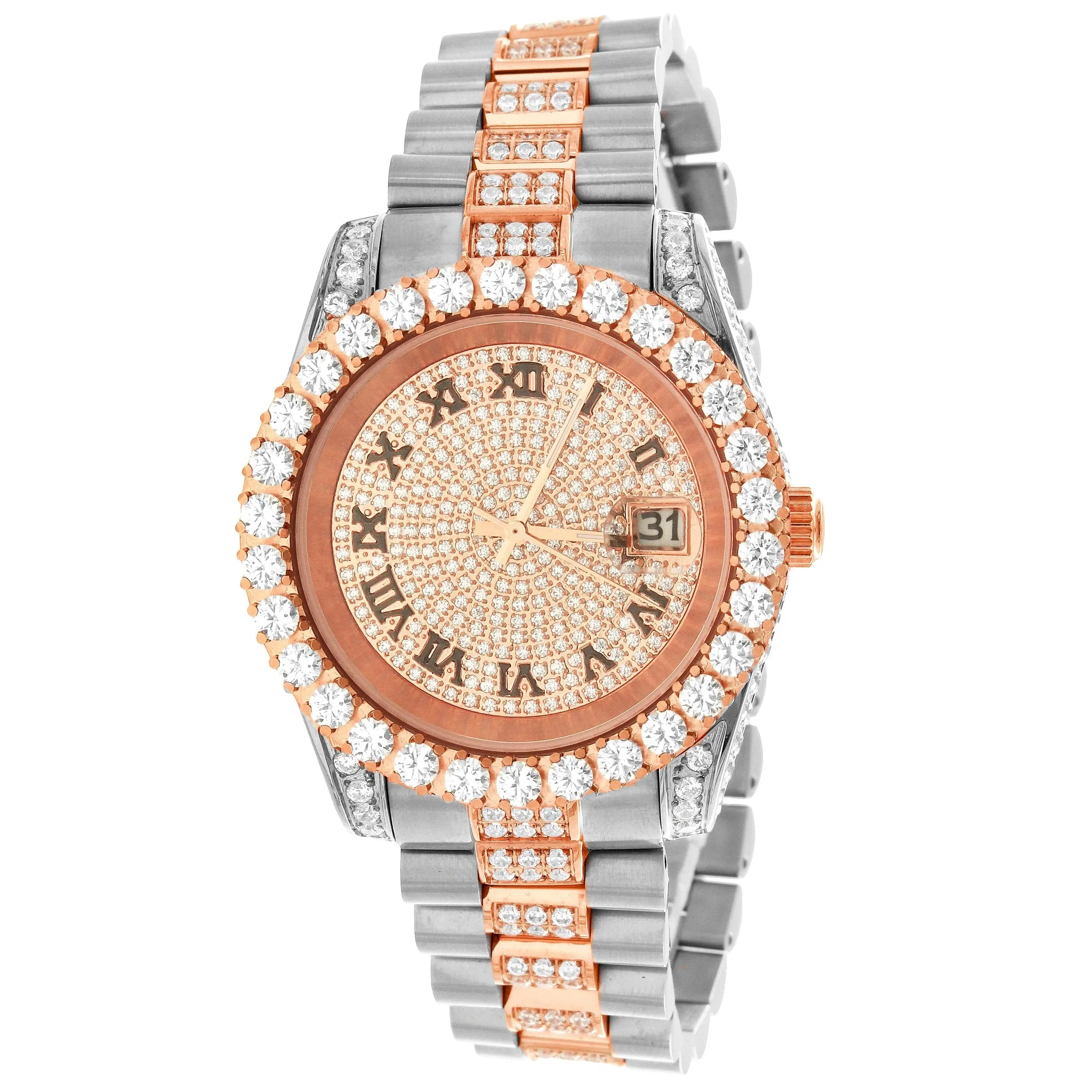 Two Tone Roman Dial Presidential 41mm Stainless Steel Watch