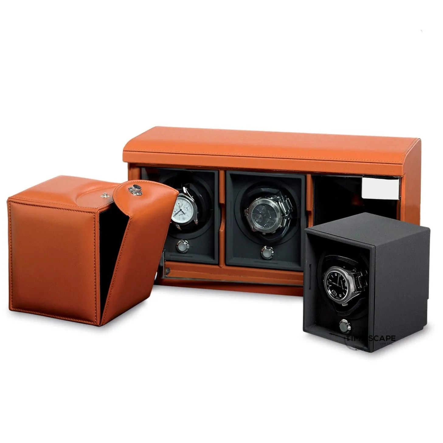 Underwood (London) - 3-Unit Classic Watch Winder in Tan Leather