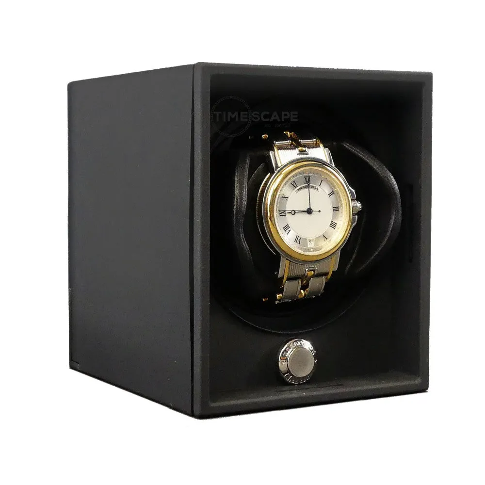 Underwood (London) - 4-Unit Classic Watch Winder w Trays in Black Leather