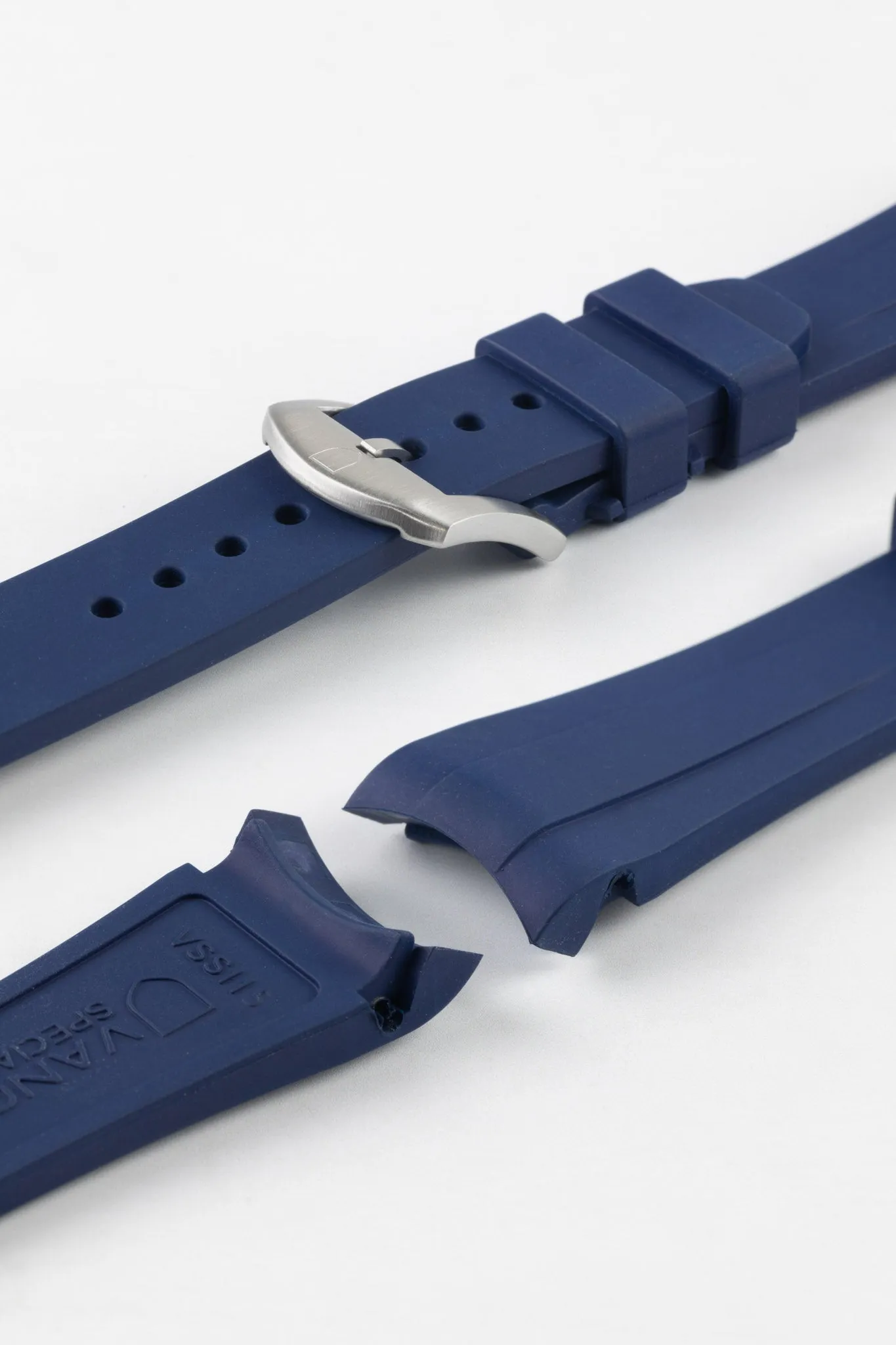 VANGUARD Integrated Rubber Watch Strap for Tudor Black Bay 58 in BLUE