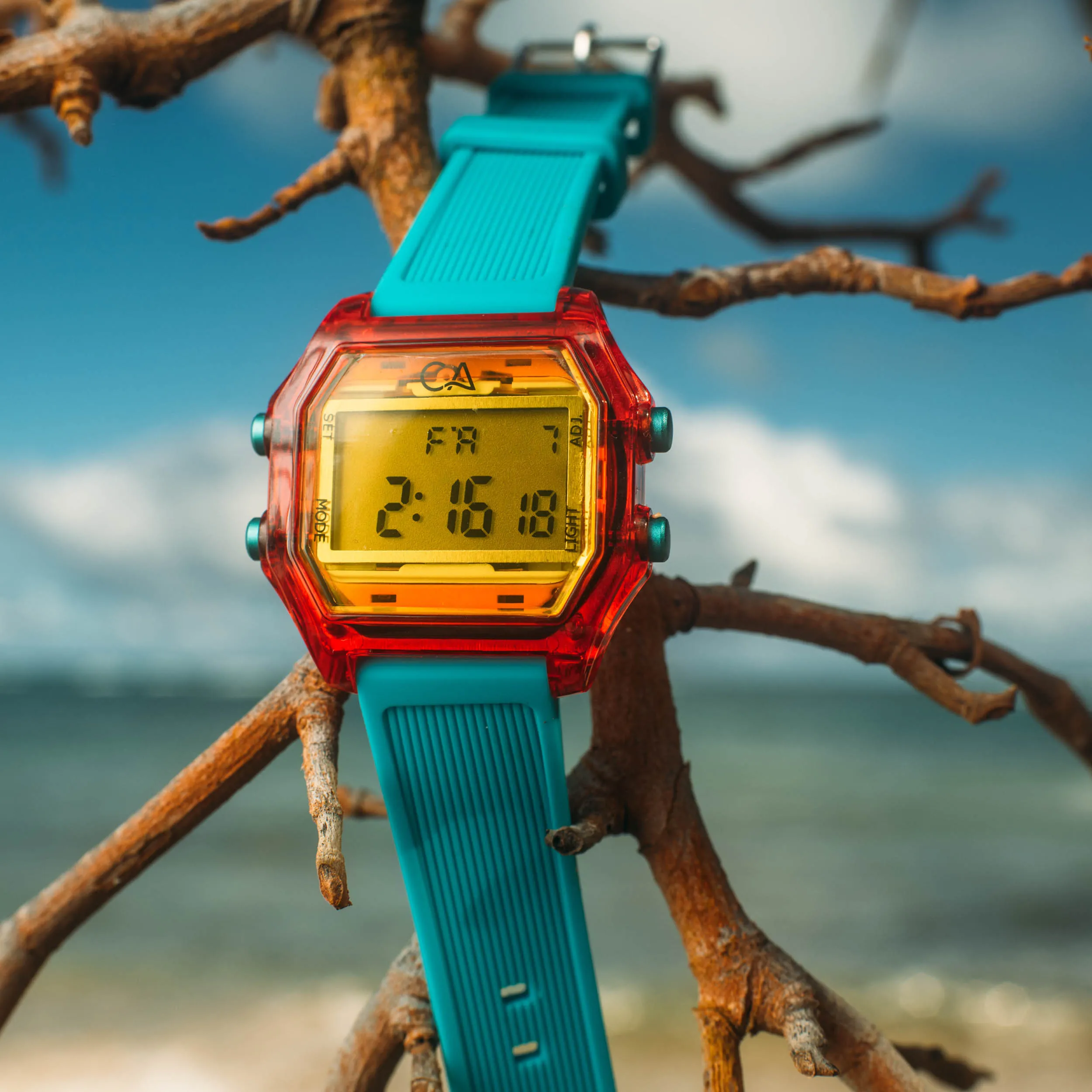 Venice Beach Digital Red Yellow Teal