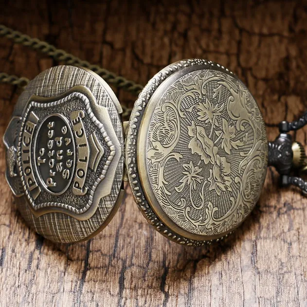 Vintage Bronze Police Pocket Watch