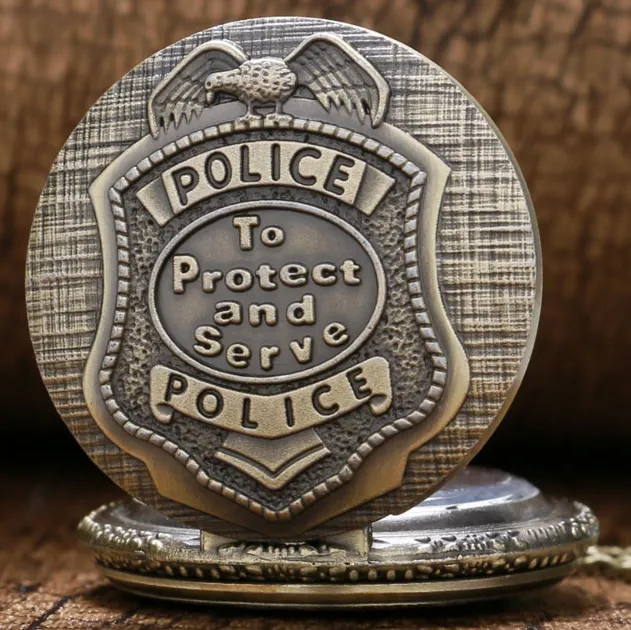 Vintage Bronze Police Pocket Watch