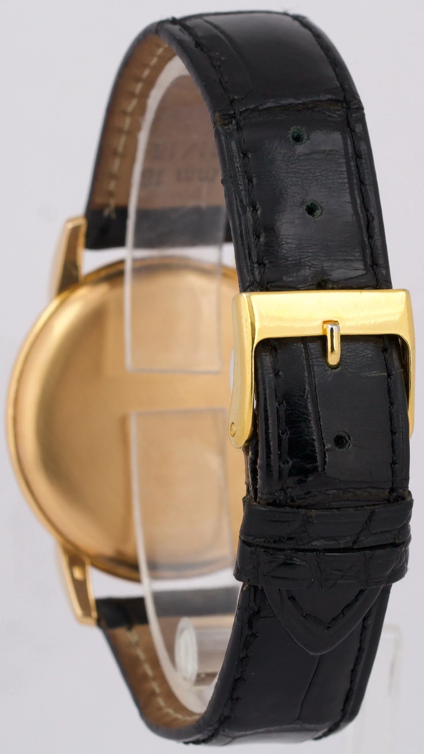 VINTAGE Patek Philippe Calatrava 35mm SILVER Manual 18K Rose Gold Leather 2420