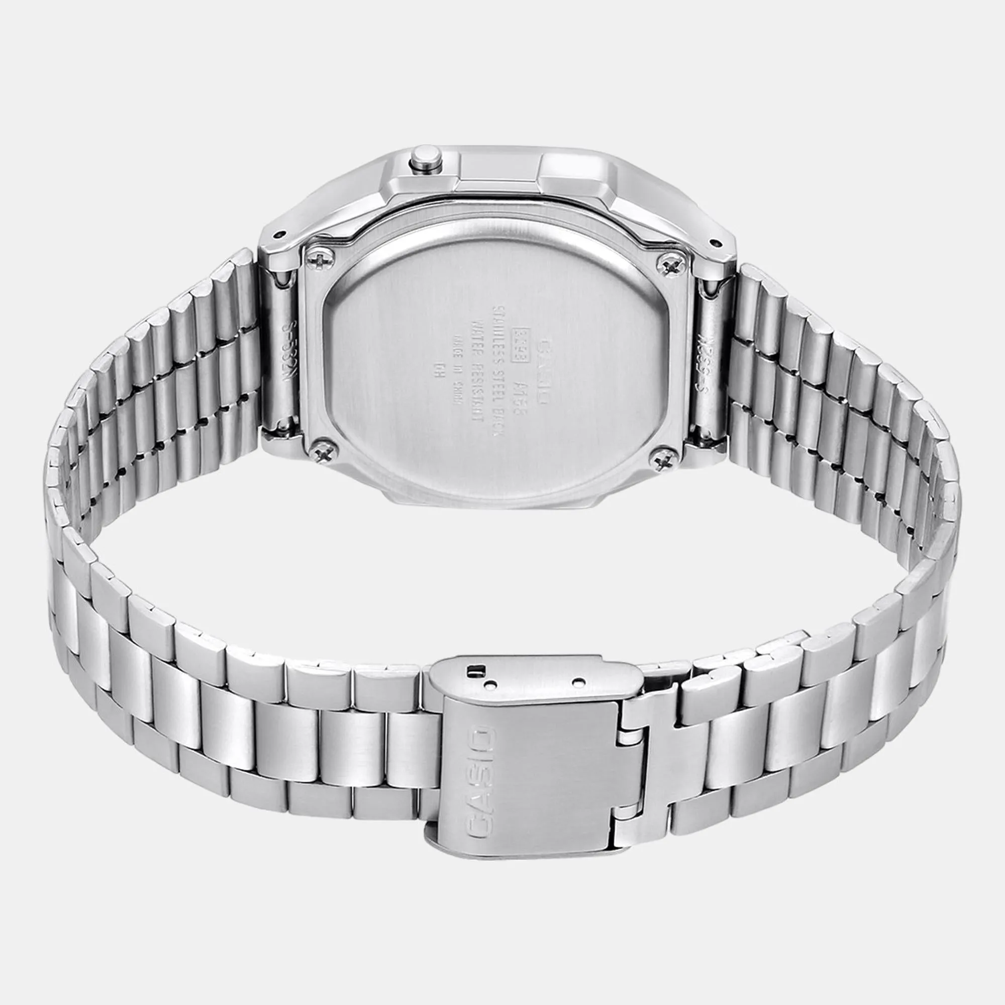 Vintage Unisex Grey Dial Digital Stainless Steel Watch D131 - A168WA-1WDF
