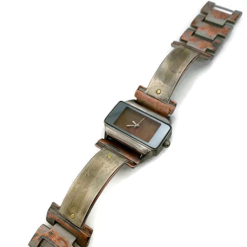 Watch With Silver &  Copper Dial