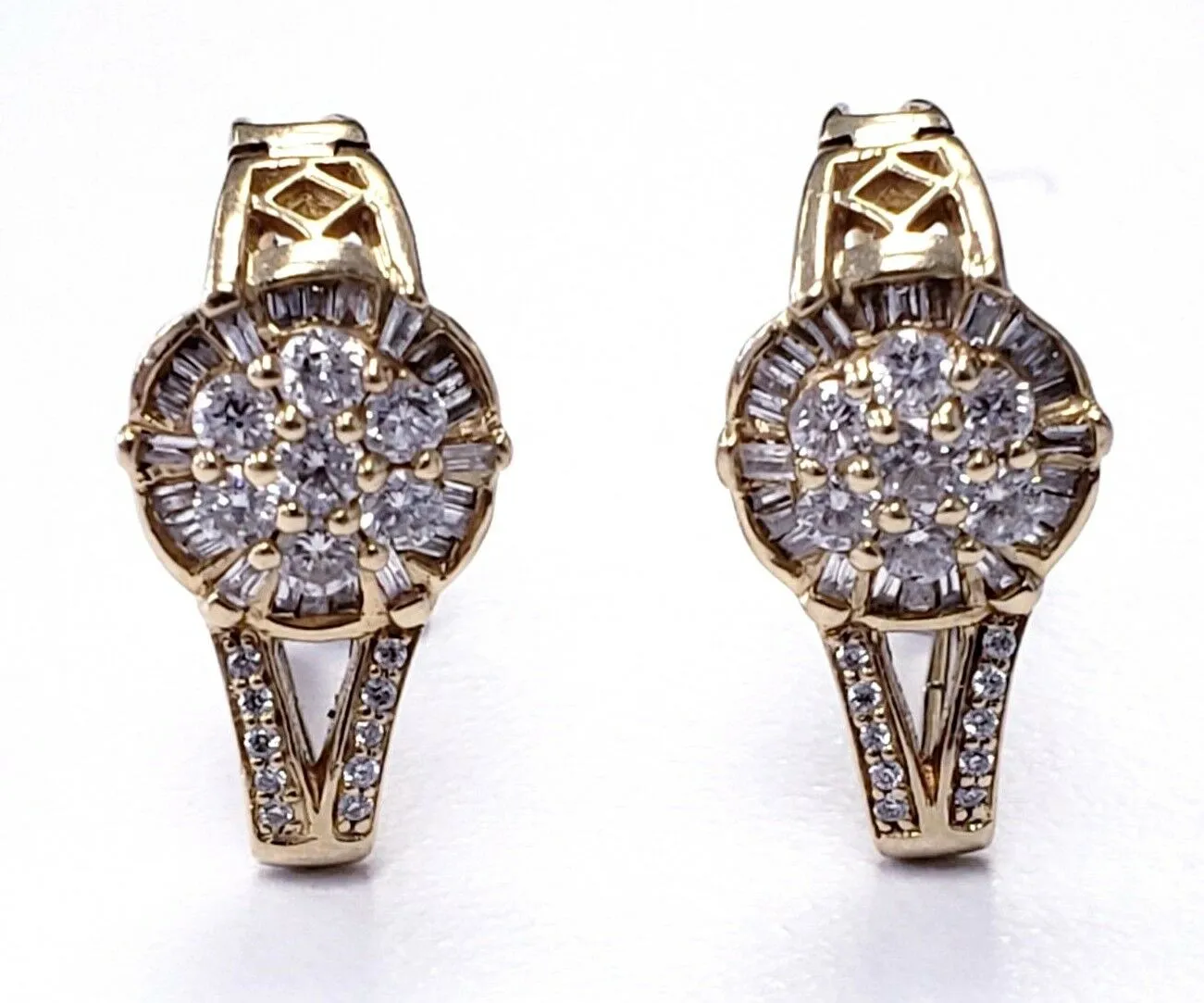 Women's Necklace Earrings Ring Set 14K Yellow Gold Natural Diamonds