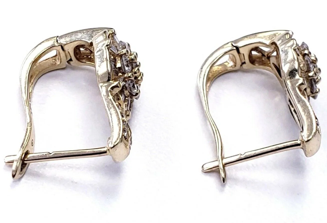 Women's Necklace Earrings Ring Set 14K Yellow Gold Natural Diamonds