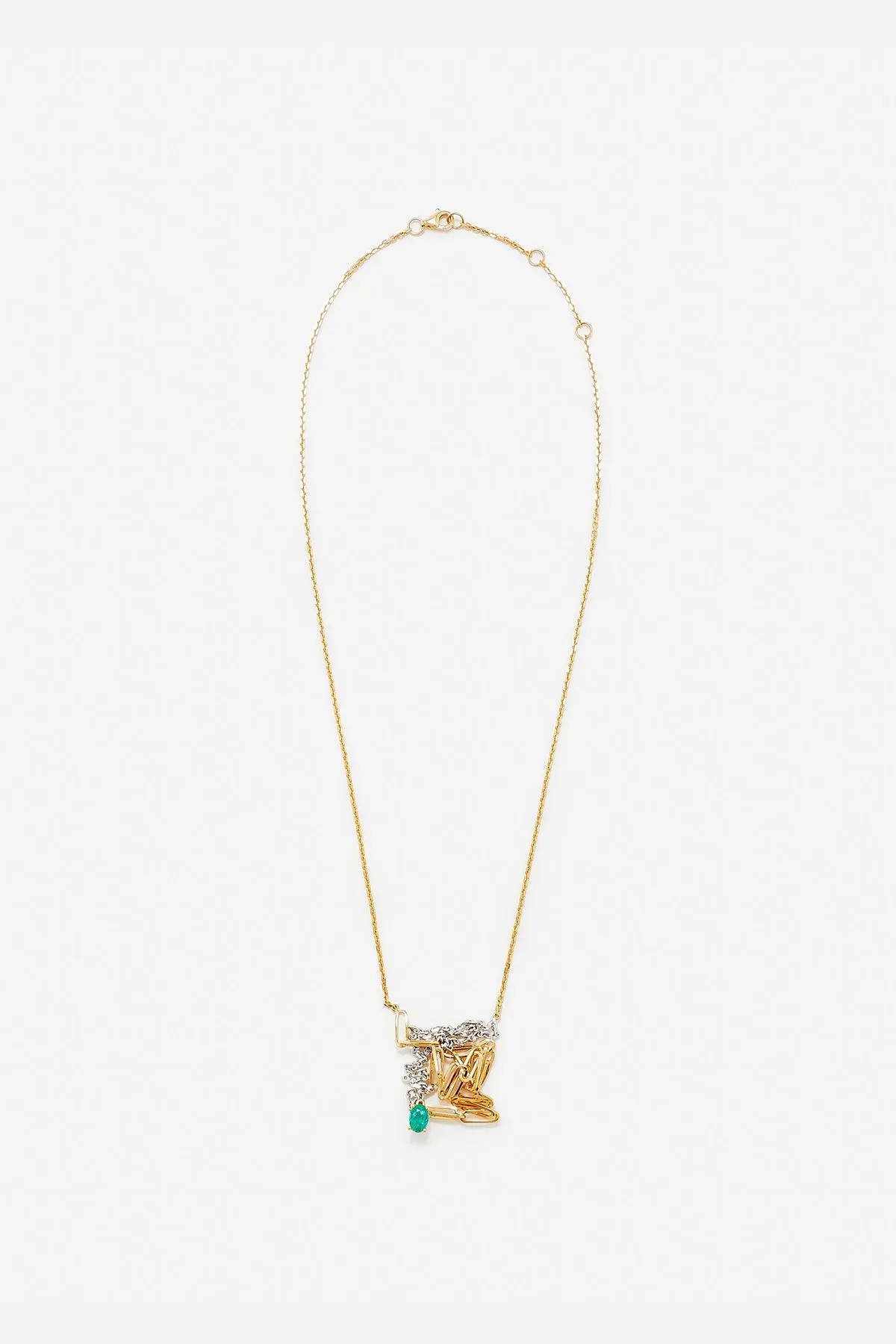 YVONNE LÉON | EMERALD SOLITAIRE NECKLACE