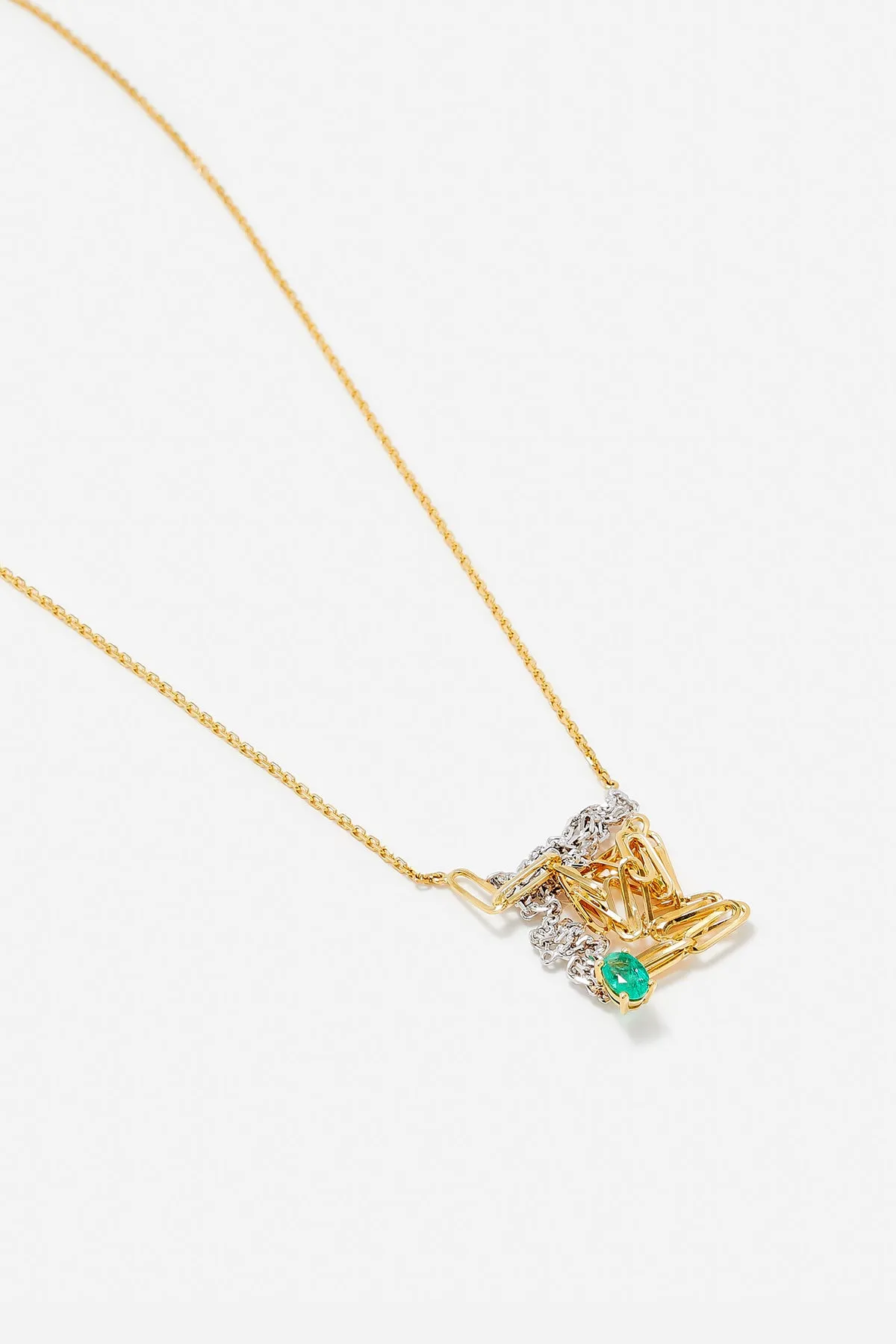 YVONNE LÉON | EMERALD SOLITAIRE NECKLACE